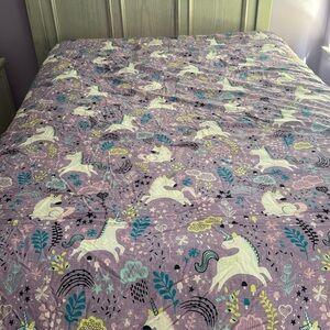 Girls unicorn twin comforter